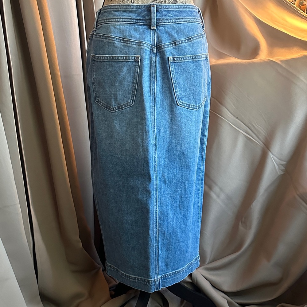 Talbots Classic Blue Denim Skirt - Picture 4 of 4